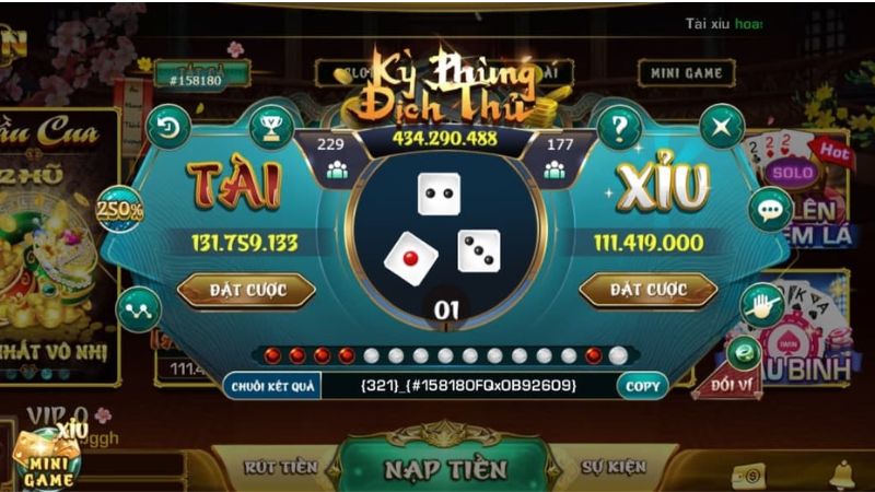 Game tài xỉu tại Win79 giao diện được thiết kế để dễ dàng thao tác với người chơi mới